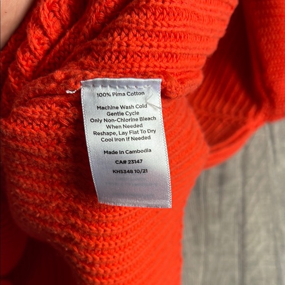 Talbots bright orange Knit sweater - Picture 7 of 8